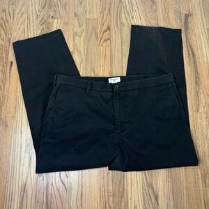 Dockers Straight Leg Pants Black Classic Fit Pockets Zip 40x30
